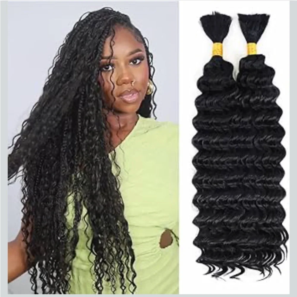 Deep Wave Bulk Hair For Braiding
